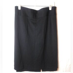 Lane Bryant 28 Workwear Black Straight Zip Mini Skirt Plus - Funeral